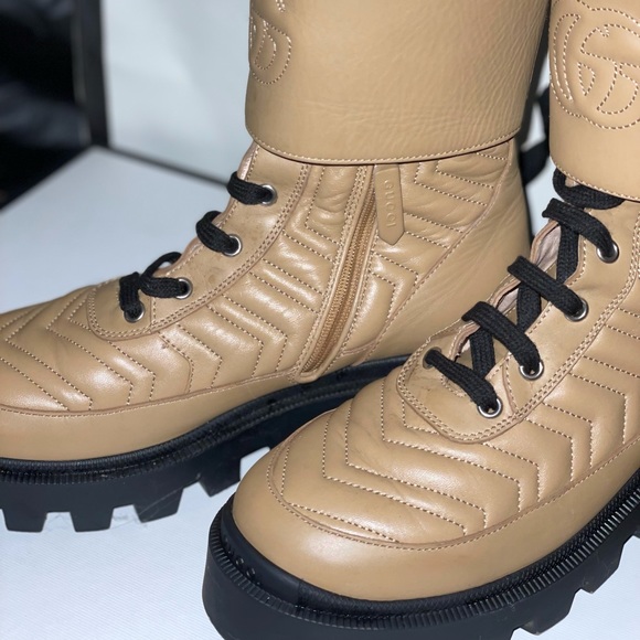 Gucci's 'Frances' Combat Boots/ Booties - Picture 4 of 7